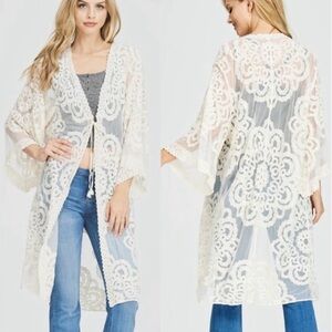 Bottlette lace cardigan